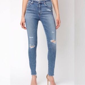 Agolde Light Blue distressed and ripped Skinny Jeans size 30 waist like new